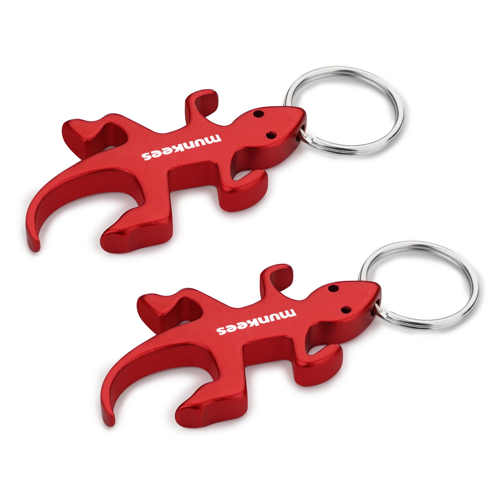 Amazon.com: munkees Lizard Bottle Opener Keychain 2 Pack Aluminium